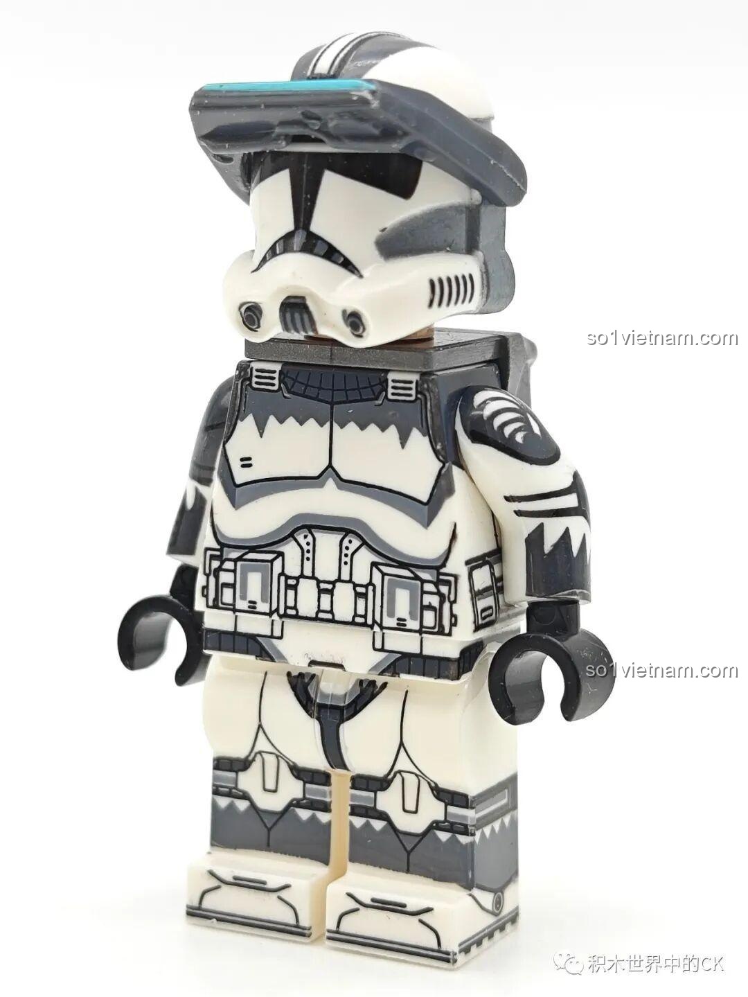 Đồ chơi mô hình Đội quân Wolfpack Star Wars WM6128, minifigure Wolfpack Sergeant WM2262, mũ bảo hiểm có kính, tương thích LEGO®