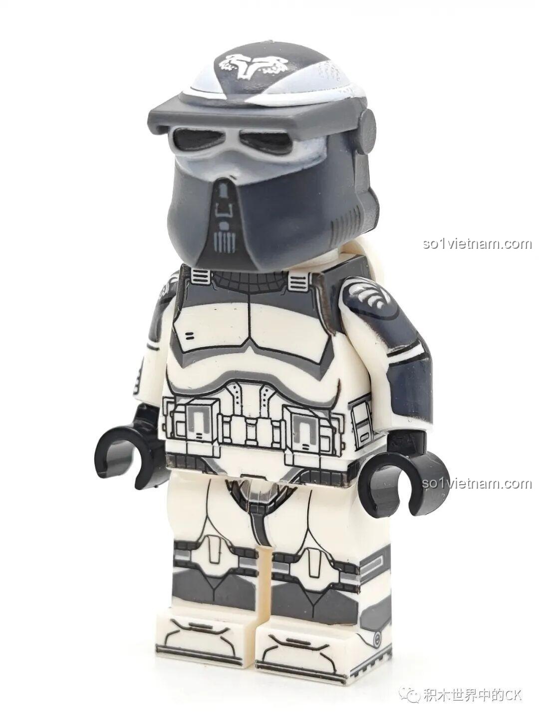 Đồ chơi mô hình Đội quân Wolfpack Star Wars 6128, minifigure Wolfpack AT-RT Driver WM2261, mũ bảo hiểm độc đáo, tương thích LEGO®