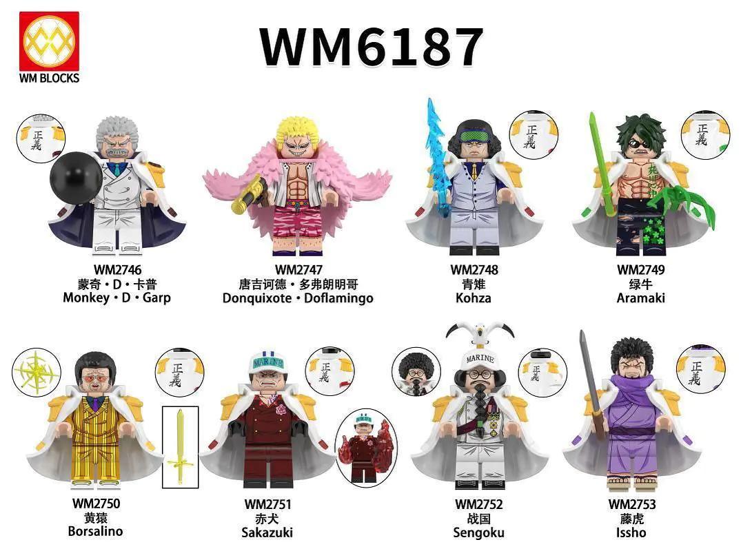 Bộ đồ chơi WM WM6187 Minifigures One Piece giá tốt cho bé trai 8 tuổi, chất lượng cao, chi tiết sắc nét
