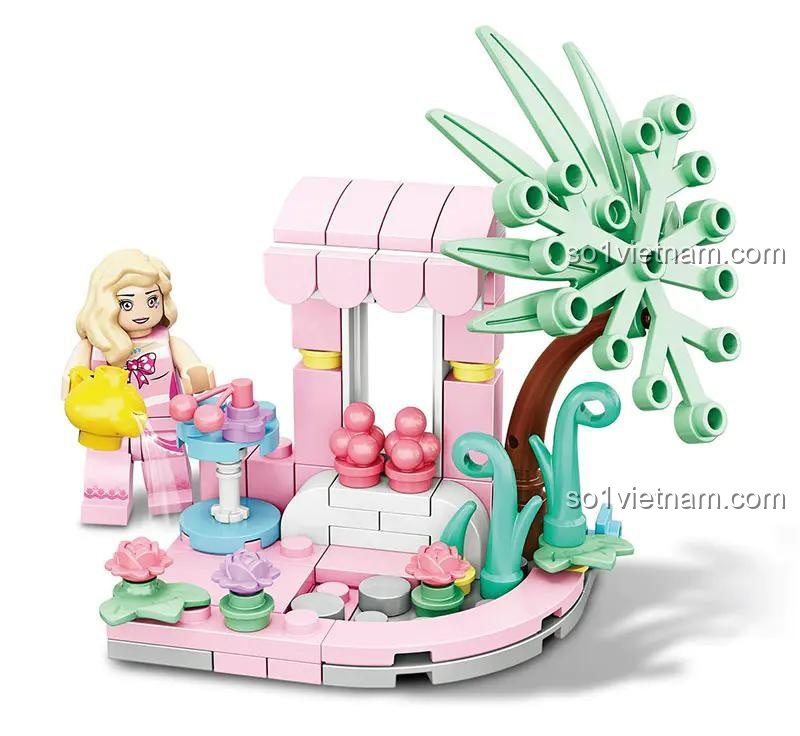 Mô hình Lâu đài Mộng Mơ Woma C0278, mẫu lắp 6, đồ chơi lắp ráp cho bé gái