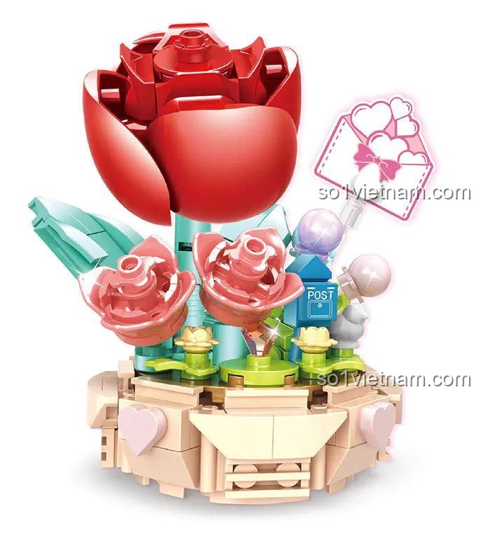 Mô hình hoa lắp ráp Woma C0292 Hoa Thời Gian mẫu 2