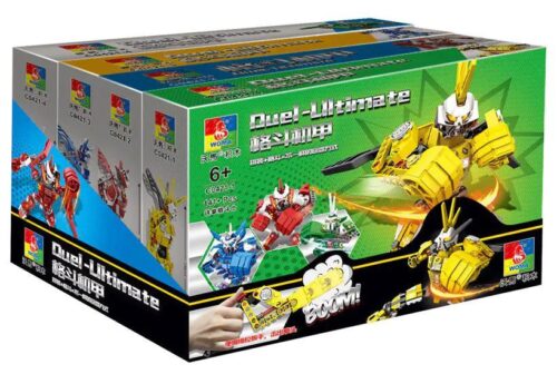 Hộp bộ lắp ghép robot chiến đấu Duel-Ultimate WOMA C0421, 141 mảnh, 4 mẫu lắp ráp, cho bé 6 tuổi