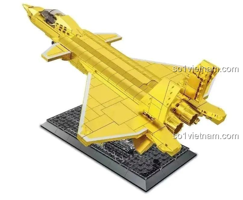 Mô hình hoàn thiện máy bay chiến đấu J-20 Vàng Kim C0635 WOMA, 753 chi tiết, đồ chơi mô hình quân sự