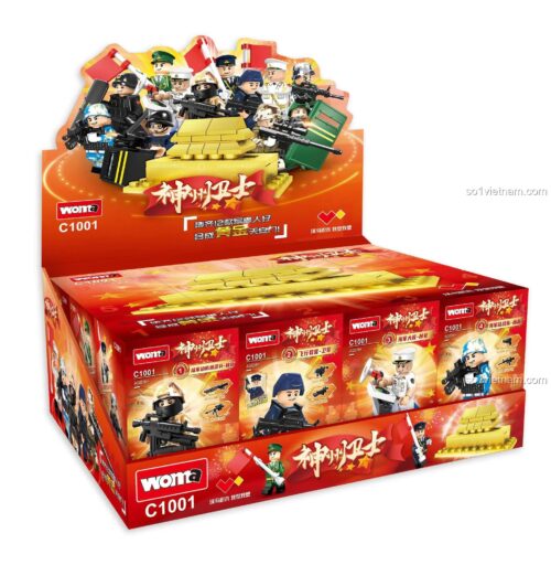 Hộp trưng bày bộ đồ chơi WOMA C1001 Vệ Binh Thần Châu. Set đồ chơi 12 lính Trung Hoa, tương thích LEGO®, món quà yêu thích cho con trai.
