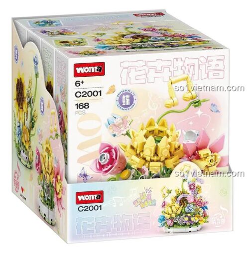 Hộp sản phẩm bộ lắp ghép hoa cỏ bốn mùa WOMA C2001