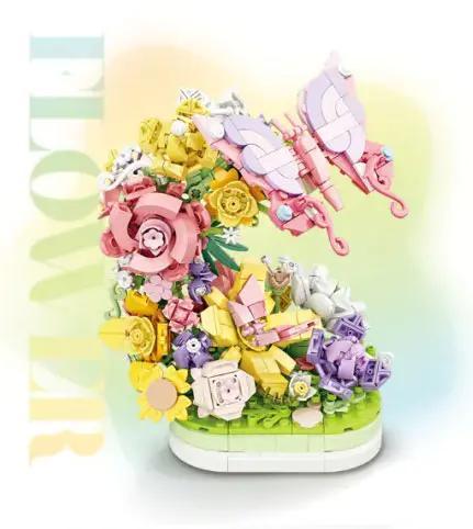 WOMA C2005 Bộ lắp ghép hoa bướm 3D, mô hình hoa bướm sáng tạo cho bé gái 6 tuổi, đồ chơi giáo dục phát triển trí tuệ, giá tốt