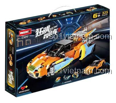 Hộp đồ chơi lắp ráp WOMA C3017 Siêu xe độ Hoàng Tử, món quà sáng tạo cho bé trai.