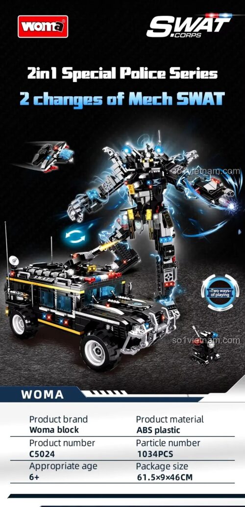 WOMA C5024 2in1 Special Police Series Mech SWAT