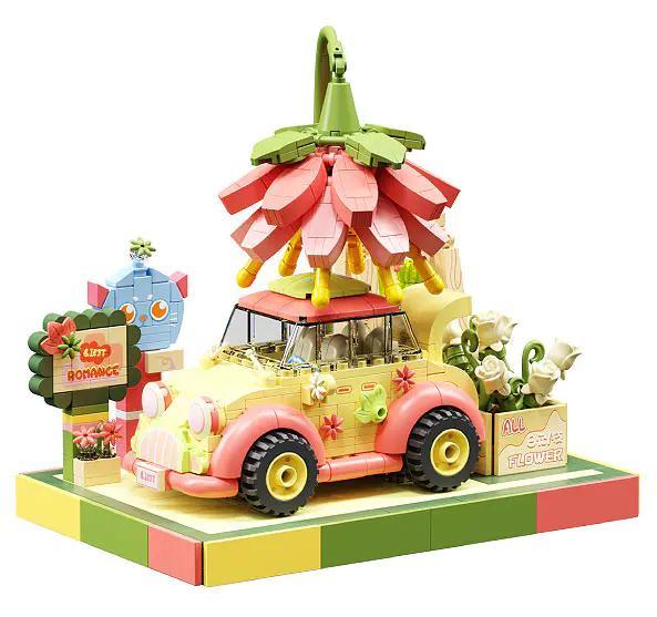 Bộ lắp ghép Xe hoa mùa xuân Wonder Moon 801102, mô hình trang trí dễ thương cho con gái 14 tuổi, giá rẻ.