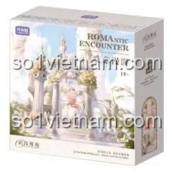 Toàn cảnh mô hình và hộp của bộ lắp ghép Wonder Moon 801114, thể hiện sự tinh xảo và cao cấp của sản phẩm.
