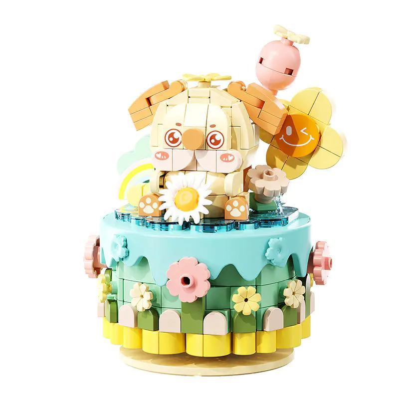 Bộ lắp ghép Bánh Kem Lắc Lư Cún Con Wonder Moon 802030, mô hình đáng yêu cho con gái 14 tuổi, giá rẻ.