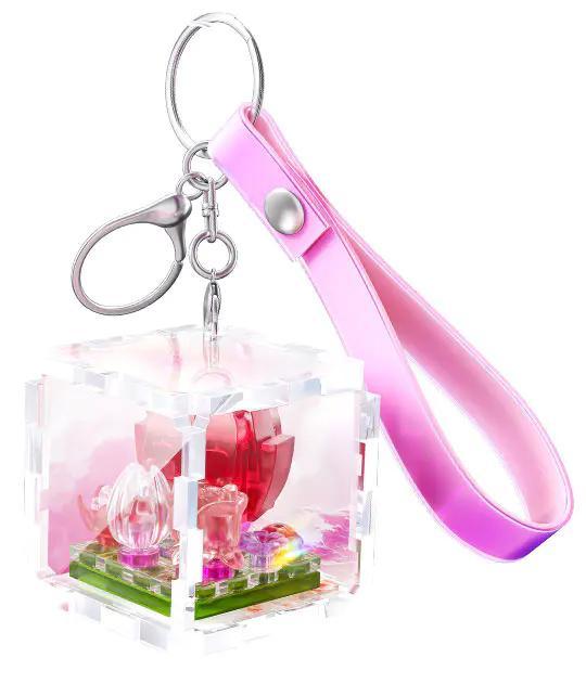 Móc khóa hoa hồng Wonder Moon 802055 tinh xảo, bộ lắp ghép hoa hồng cho con gái 14 tuổi, đồ chơi mô hình giá tốt.