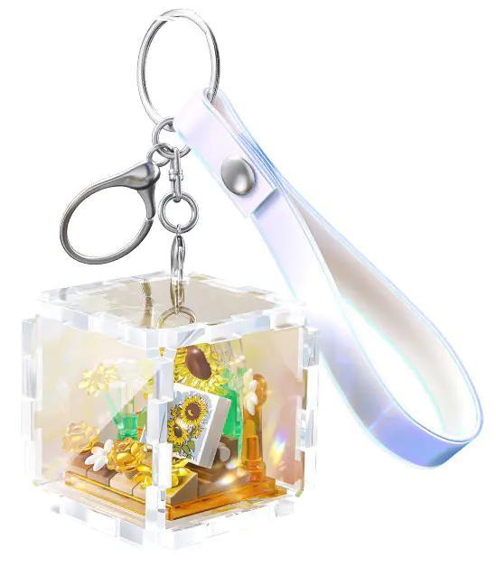 Móc khóa lắp ghép Hoa Hướng Dương Wonder Moon 802056, bộ đồ chơi lắp ghép mini block tinh xảo, quà tặng cho con gái 14 tuổi giá tốt.