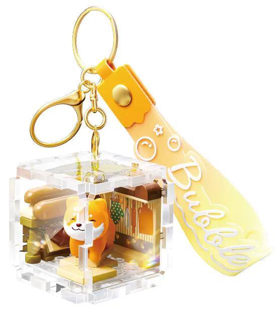 Móc khóa lắp ghép Chó Shiba Inu Bánh Mì Wonder Moon 802062 dễ thương tinh xảo, đồ chơi mô hình cho con gái 14 tuổi, giá tốt.