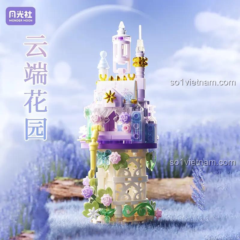 Bộ xếp hình Lâu Đài Mộng Mơ Wonder Moon 802073, vườn mây huyền ảo, kiến trúc tinh xảo, đồ chơi cho bé gái 14 tuổi.