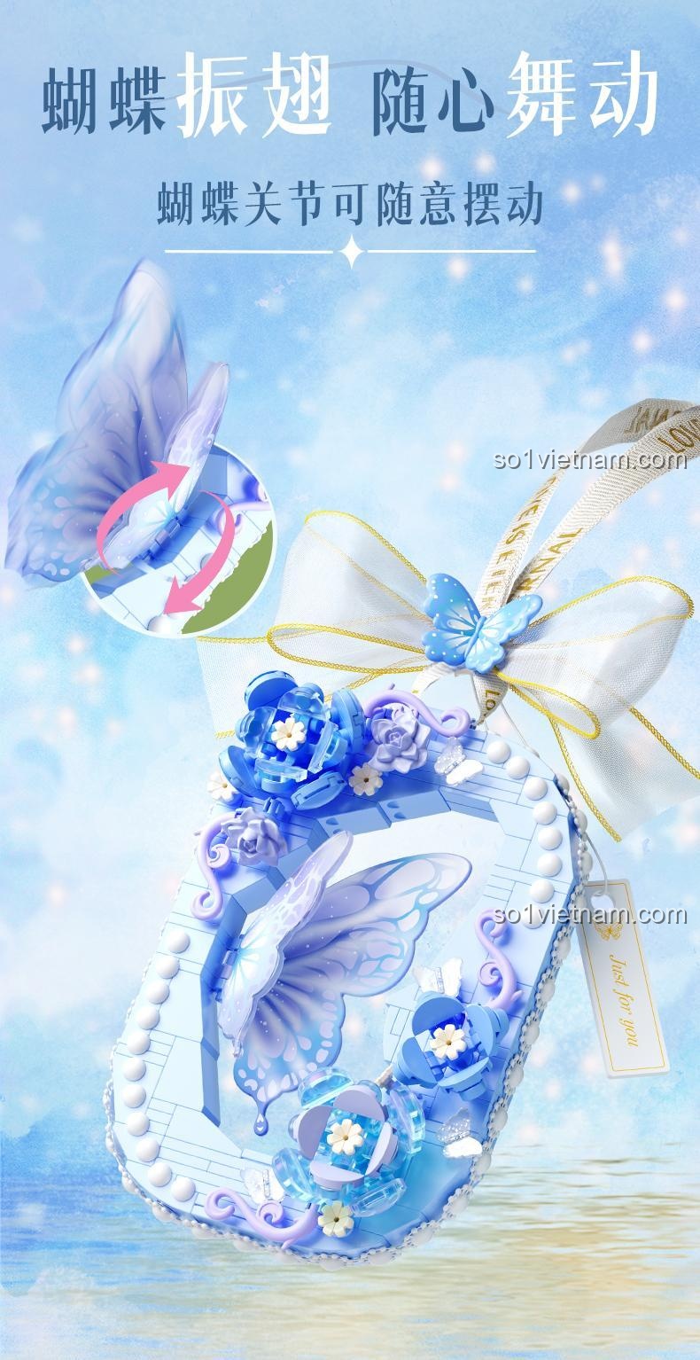 Trưng bày 4 mẫu trong bộ sưu tập Giai Điệu Bướm Bốn Mùa, trong đó có Quà tặng treo tường ý nghĩa Trường Lạc 802085.