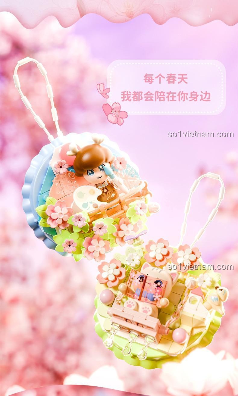 Tính năng nam châm dán tủ lạnh và móc treo của Wonder Moon 802804 Nam châm tủ lạnh hoa anh đào, đồ chơi mô hình Wonder Moon 802804, giá tốt.