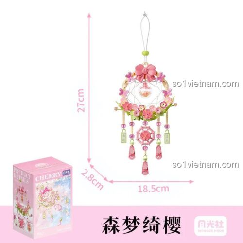 Kích thước chi tiết của đồ chơi mô hình Dreamcatcher Hoa Anh Đào Wonder Moon 802822, món quà độc đáo cho bạn gái.