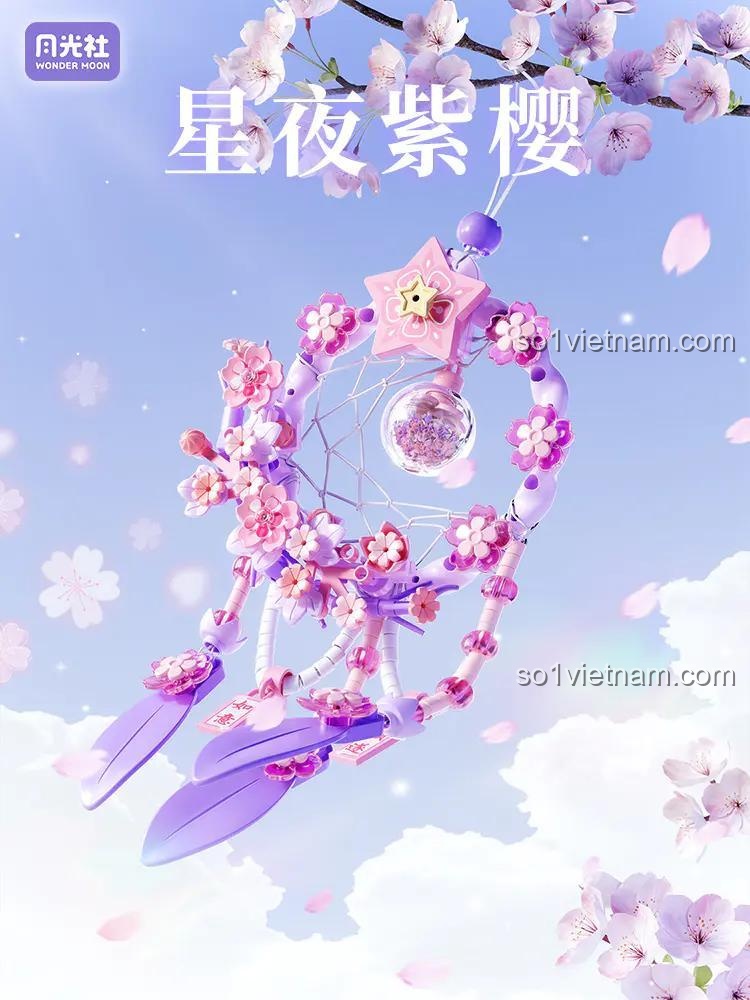 Poster đồ chơi mô hình Vòng Bắt Giấc Mơ 802823 của Wonder Moon, thiết kế Giấc Mơ Tím Mộng Mơ.