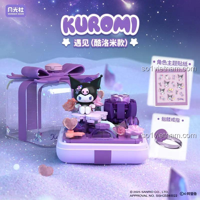 Cận cảnh đồ chơi mô hình Nhẫn Kuromi 803303, phong cách cá tính cho con gái.