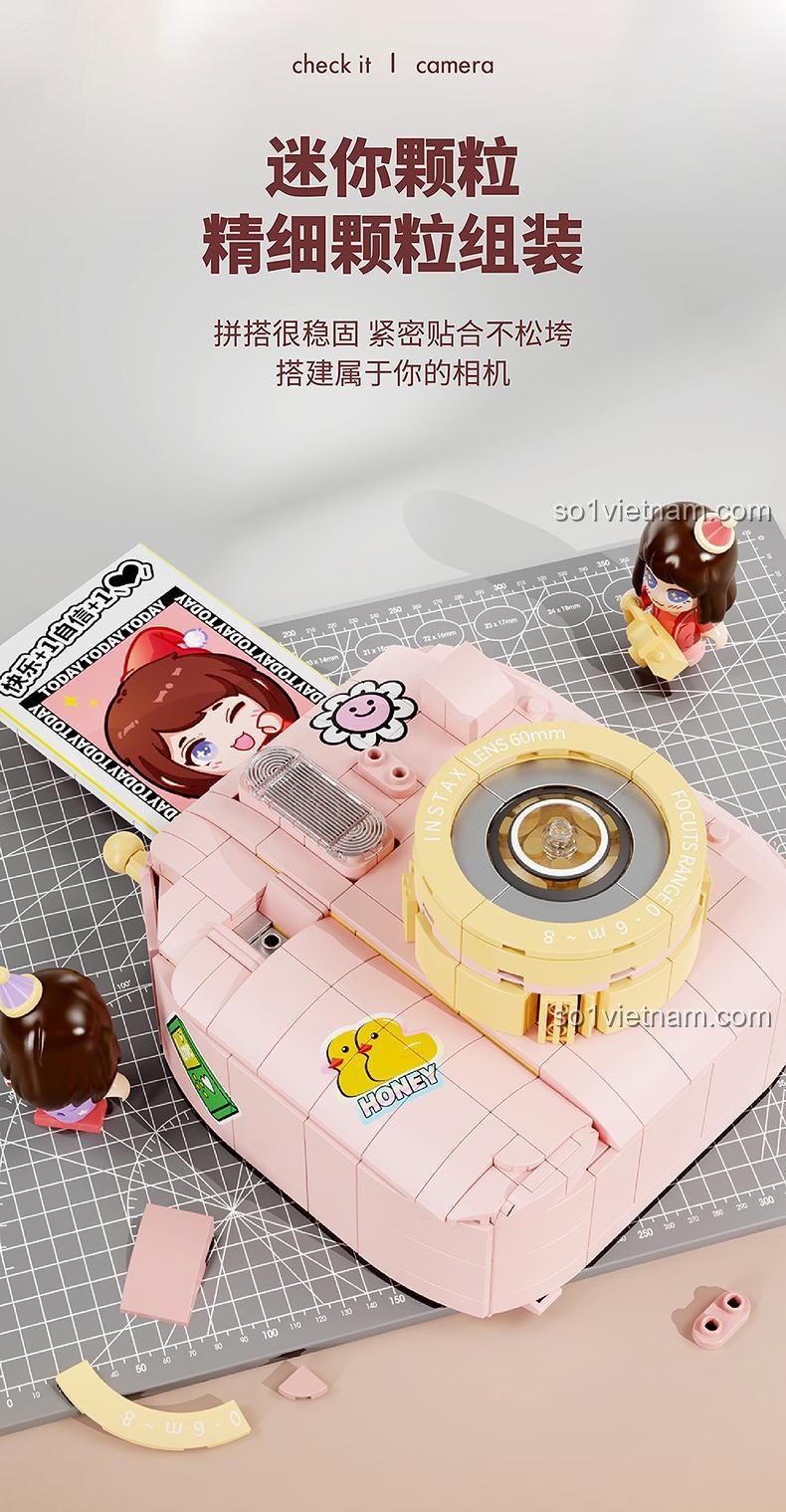 Bộ xếp hình 804005 sử dụng mini block, chi tiết tinh xảo, lắp ráp chắc chắn, phù hợp cho người chơi trên 14 tuổi.