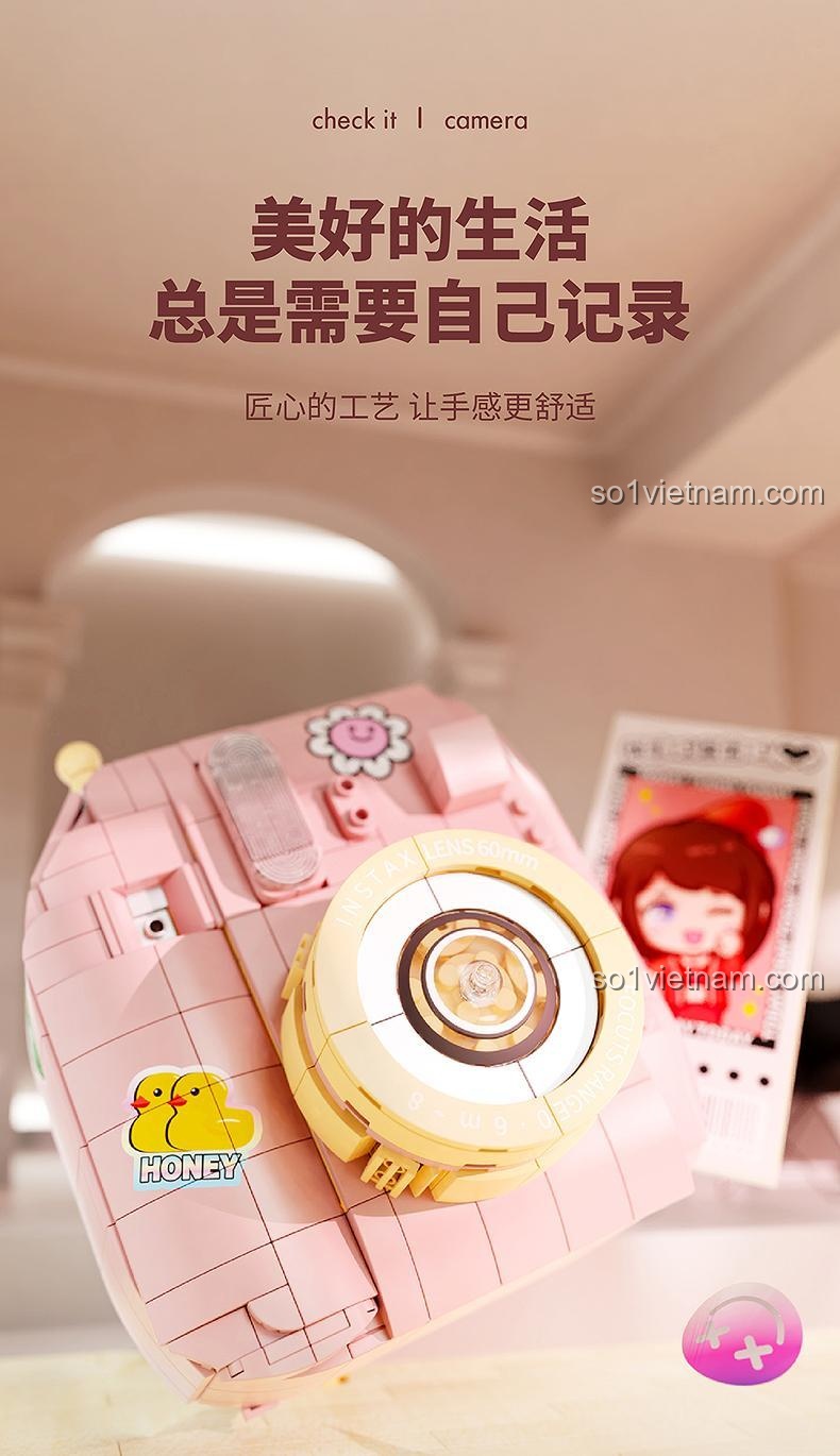 Mô hình Máy ảnh lấy liền Wonder Moon, thiết kế tinh tế, chất liệu nhựa ABS cao cấp, an toàn cho người chơi.