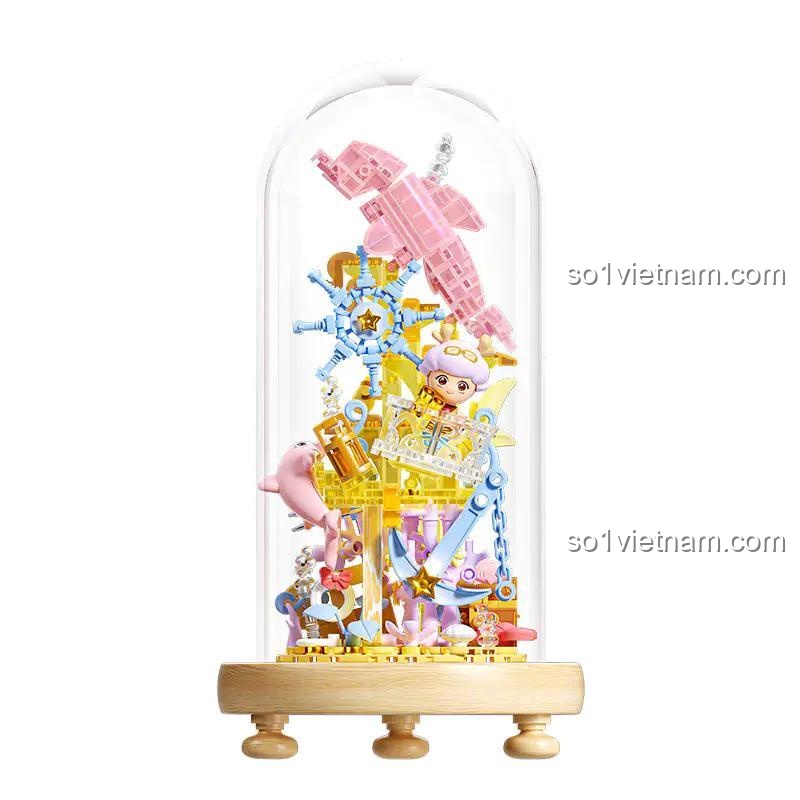 Mô hình lắp ráp chủ đề đại dương Wonder Moon 804239, bộ lắp ghép sáng tạo cho con gái 14 tuổi.