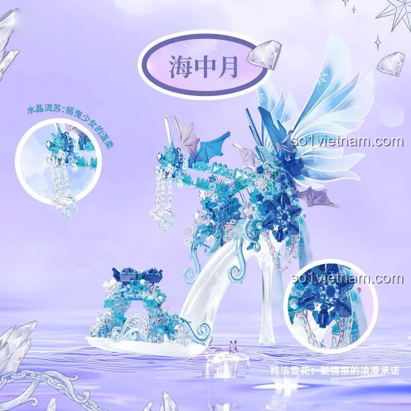 Giày Cao Gót Pha Lê Wonder Moon, chi tiết cánh bướm và pha lê lấp lánh, đồ chơi cho bé gái 0 tuổi, giá hời.