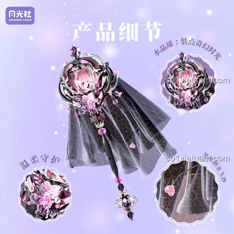 Gậy phép thuật 804302, chi tiết quả cầu pha lê và mạng che mặt, cho con gái 14 tuổi, chất lượng cao