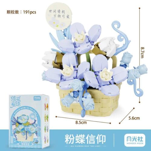 Bộ lắp ghép Bó hoa bướm phấn Wonder Moon 804414, đồ chơi mô hình tinh xảo cho bé gái 8 tuổi, giá tốt