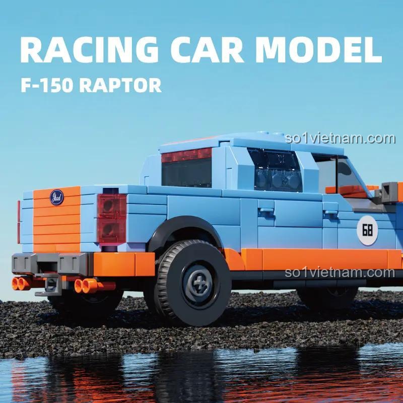 Đồ chơi mô hình 66004 Ford F-150 Raptor, mô hình xe đua chất lượng cao, mang đến trải nghiệm lắp ráp thú vị cho con trai 14 tuổi.