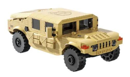 Mô hình Xe Quân Sự H1 màu vàng xám, 510 mảnh ghép, tỉ lệ 1:16, đồ chơi xây dựng cho người chơi 14+ tuổi