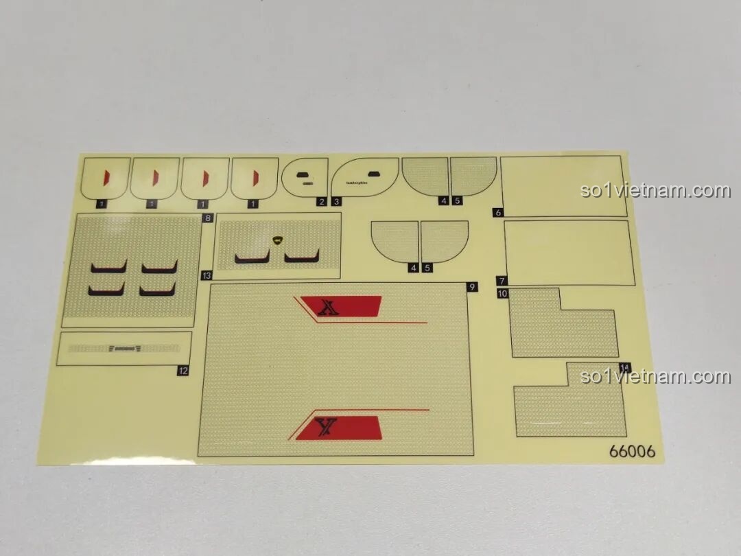 Tấm decal sticker đi kèm bộ đồ chơi lắp ráp Xbert 66006 WILD BISON.