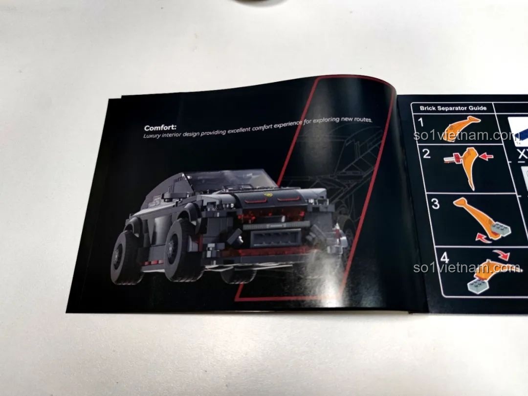 Trang sách hướng dẫn Xbert 66006 WILD BISON mô tả sự thoải mái và trải nghiệm lái xe.