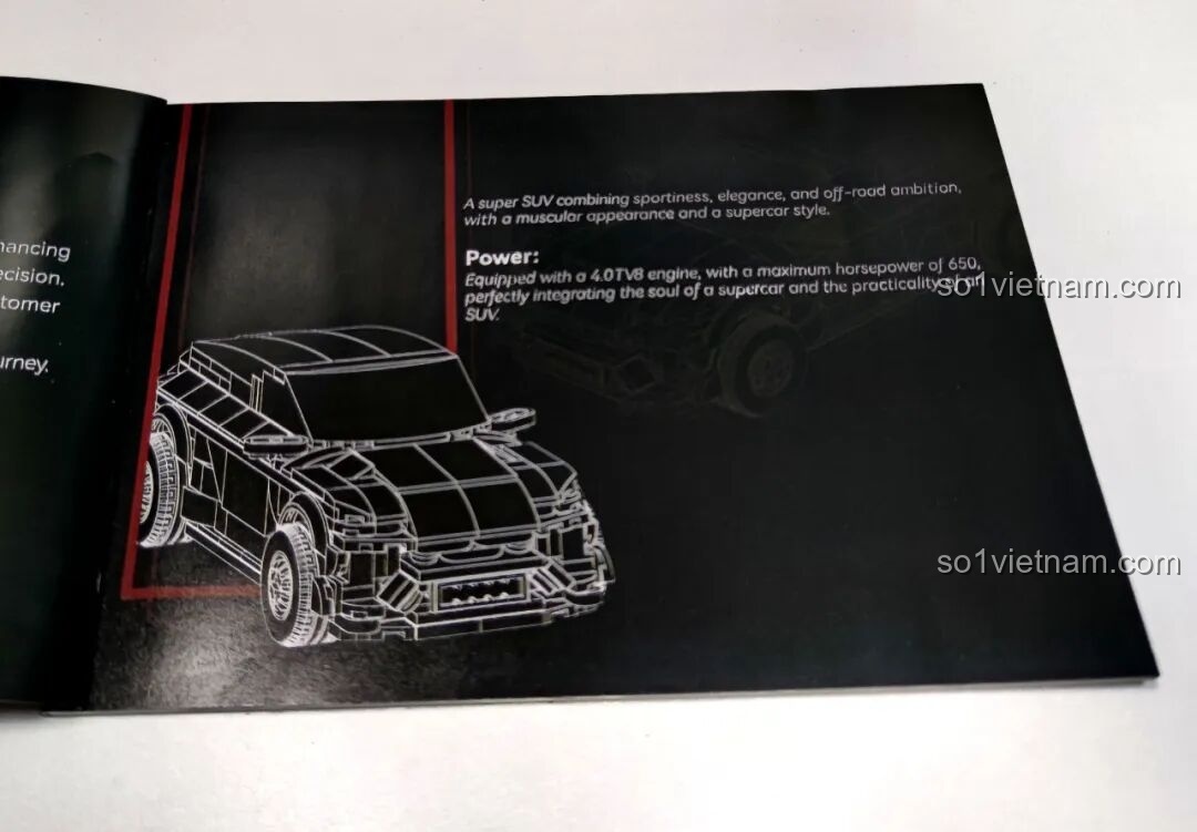 Trang giới thiệu thông tin về sức mạnh và thiết kế của mô hình xe SUV Xbert WILD BISON.