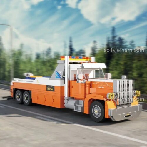 Hộp sản phẩm bộ lắp ráp Xbert 66028 xe cứu hộ kiểu Mỹ, 449 mảnh ghép, quà tặng sáng tạo cho thanh niên.