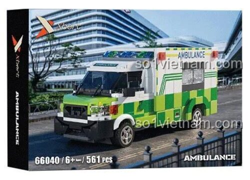 Hộp đồ chơi mô hình Xe Cấp Cứu Xbert 66040, 561 mảnh, chất lượng cao, tương thích LEGO®.