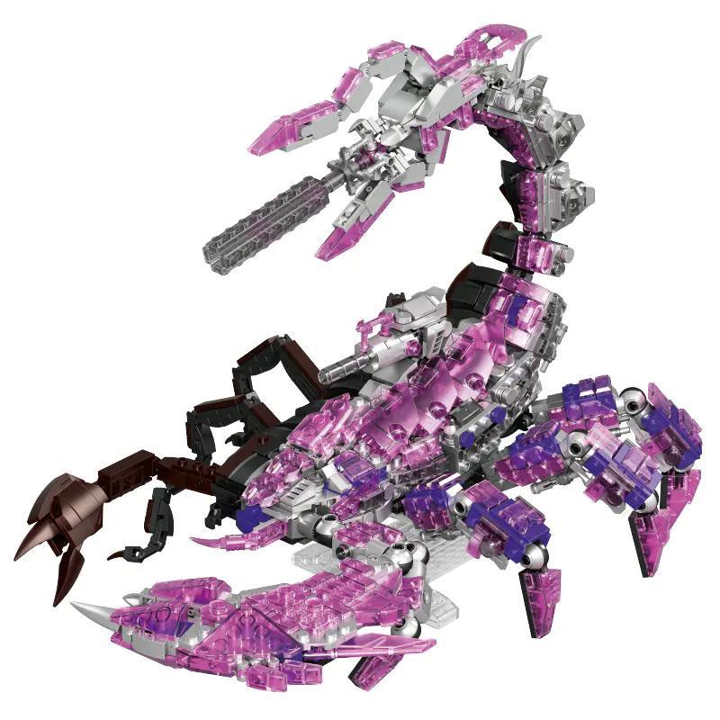 Bộ lắp ghép Bọ Cạp Cyberpunk Xbert 66110, mô hình bọ cạp cơ khí màu tím hồng, đồ chơi mô hình cho bé trai 8 tuổi, giá tốt