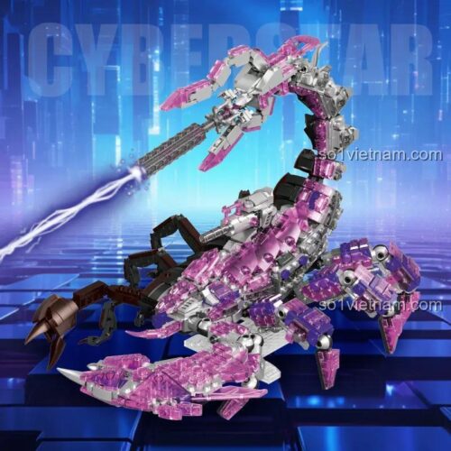 Đồ chơi mô hình Bọ Cạp Cyberpunk Xbert 66110, bọ cạp robot với vũ khí laser, bộ xếp hình cho bé trai 8 tuổi, giá rẻ