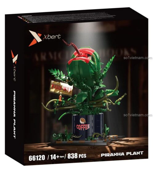 Hộp đồ chơi mô hình Xbert 66120 Cây Ăn Thịt Audrey II, 838 mảnh, quà tặng cho thanh niên.