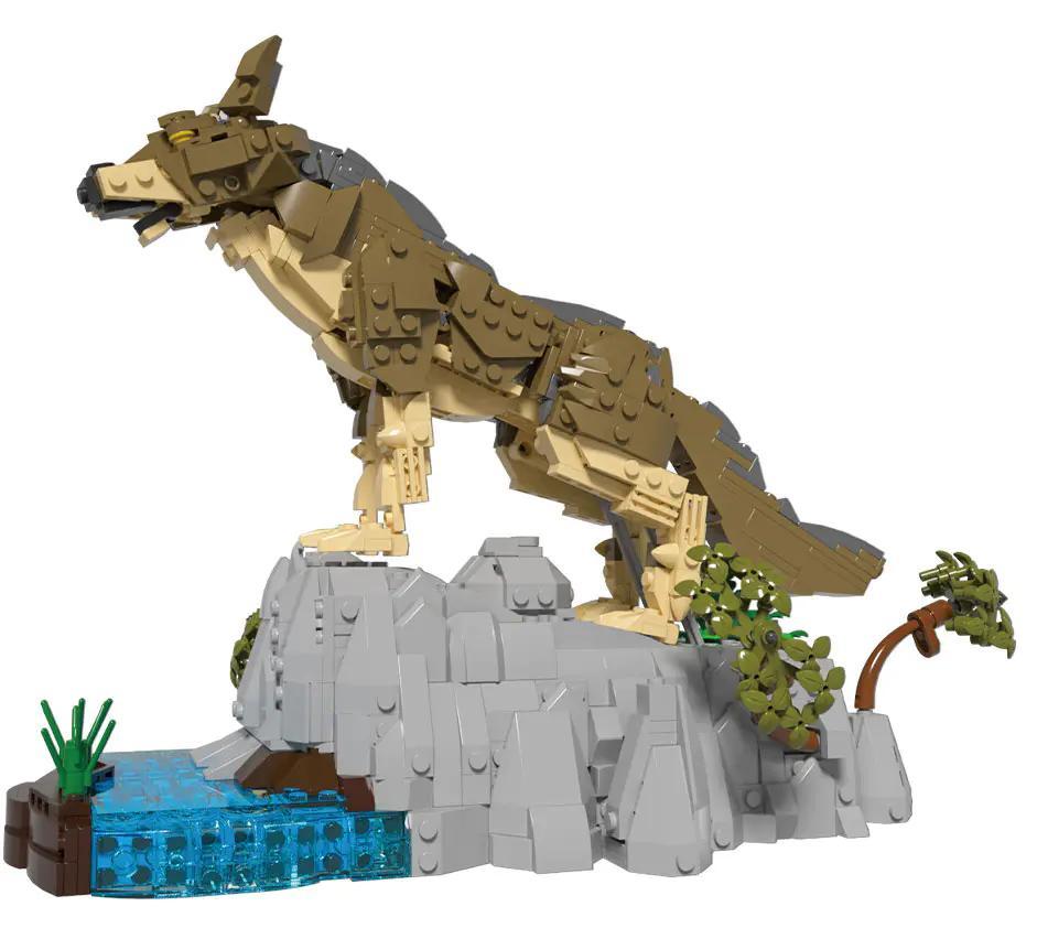 Bộ lắp ghép Mô hình Sói Hoang Xbert 66131 giá tốt, đồ chơi mô hình Sói Xám cho con trai 8 tuổi, chi tiết cảnh quan tự nhiên.