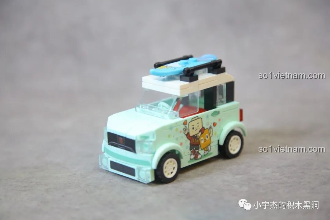 Nhiều góc chụp khác nhau của xe mini Sembo 714510, thể hiện sự dễ thương và ngọt ngào trong thiết kế.