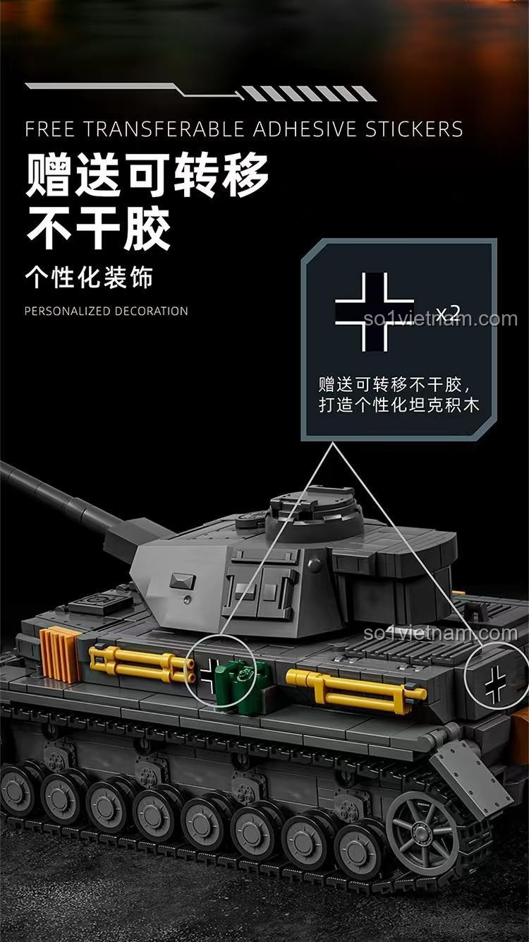 Xe tăng Panzer IV Ausf. F2 cửa mở 12GO 97003