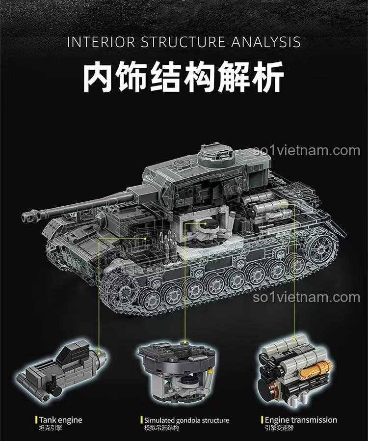 Nội thất xe tăng Panzer IV Ausf. F2 12GO 97003
