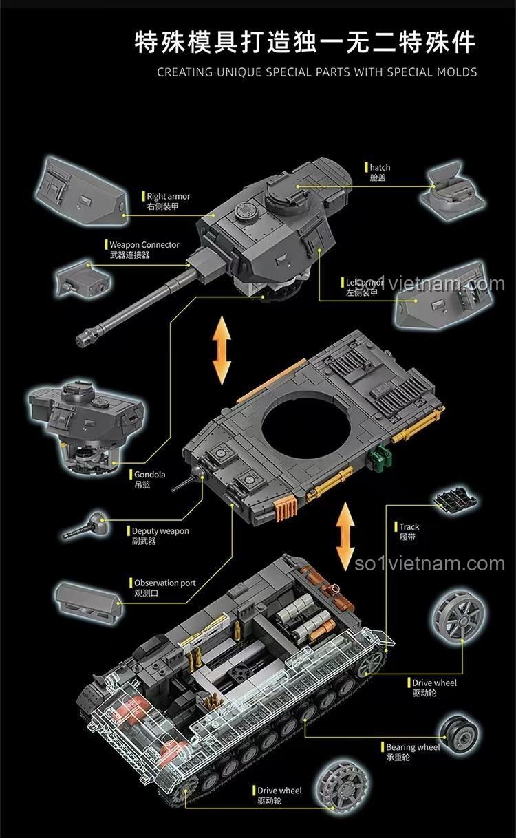 Xe tăng Panzer IV Ausf. F2 tỉ lệ 1:28 12GO 97003