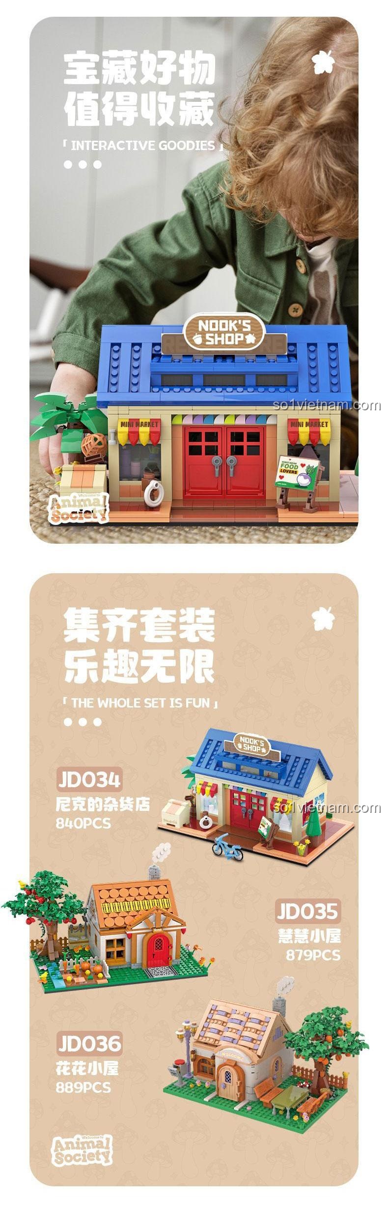 Chi tiết nội thất Cửa hàng Nook's Shop JD034 Animal Society 840 chi tiết