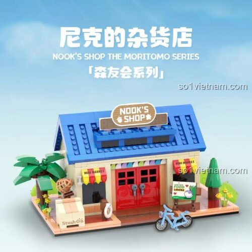 Mô hình lắp ráp Cửa hàng Nook's Shop JD034 Animal Society 840 chi tiết