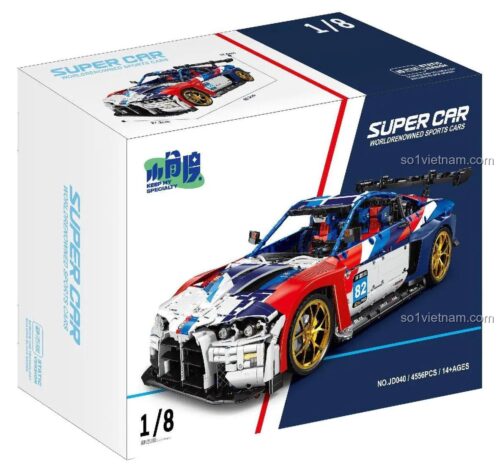 Hộp đồ chơi lắp ráp Xiao Jiaodu JD040 Siêu Xe Thể Thao BMW, bộ lắp ghép cho bé trai 8 tuổi, giá rẻ, tương thích LEGO® Technic.