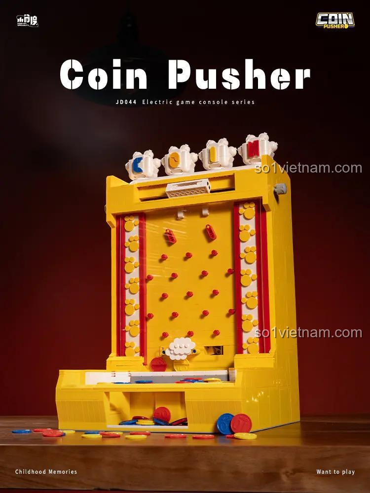 Máy Đẩy Xu Điện Tử 小角度 JD044 trong không gian sống, bộ lắp ghép máy game thùng, đồ chơi giáo dục cho bé trai 14 tuổi, giá tốt