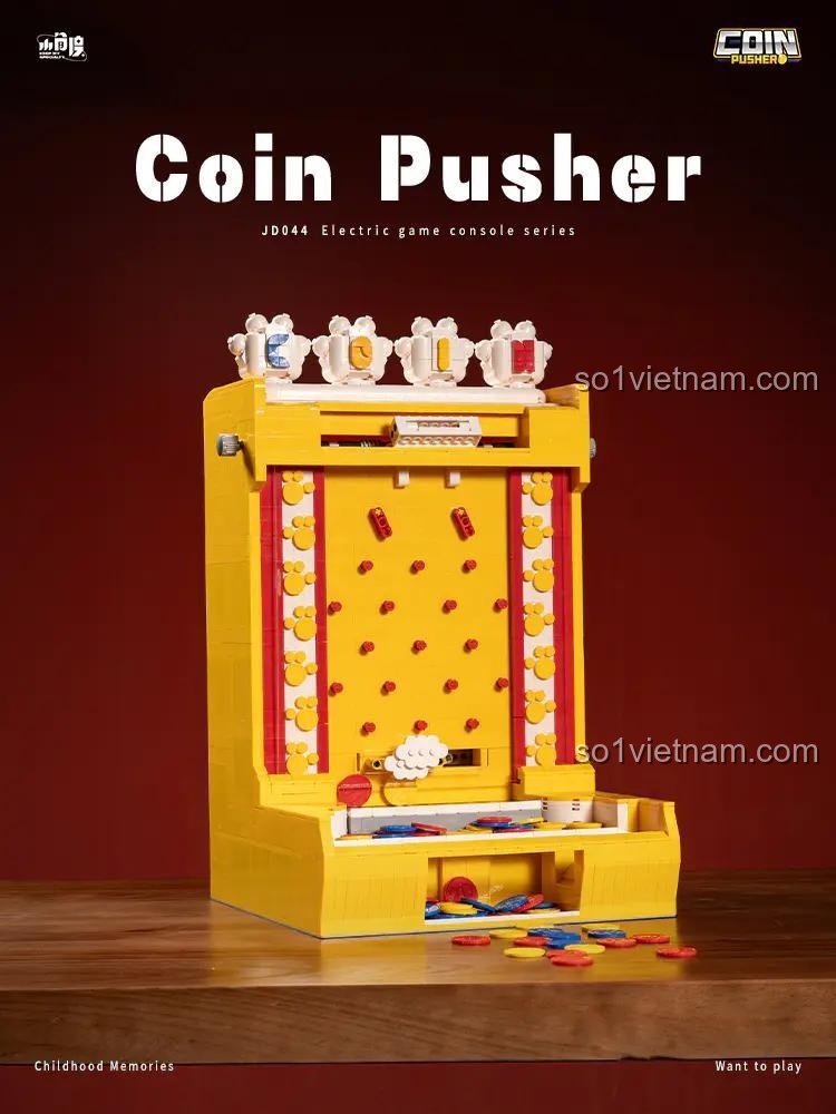 Máy Đẩy Xu Điện Tử 小角度 JD044 trong không gian sống, bộ đồ chơi máy game thùng, đồ chơi sáng tạo cho bé trai 14 tuổi, giá tốt
